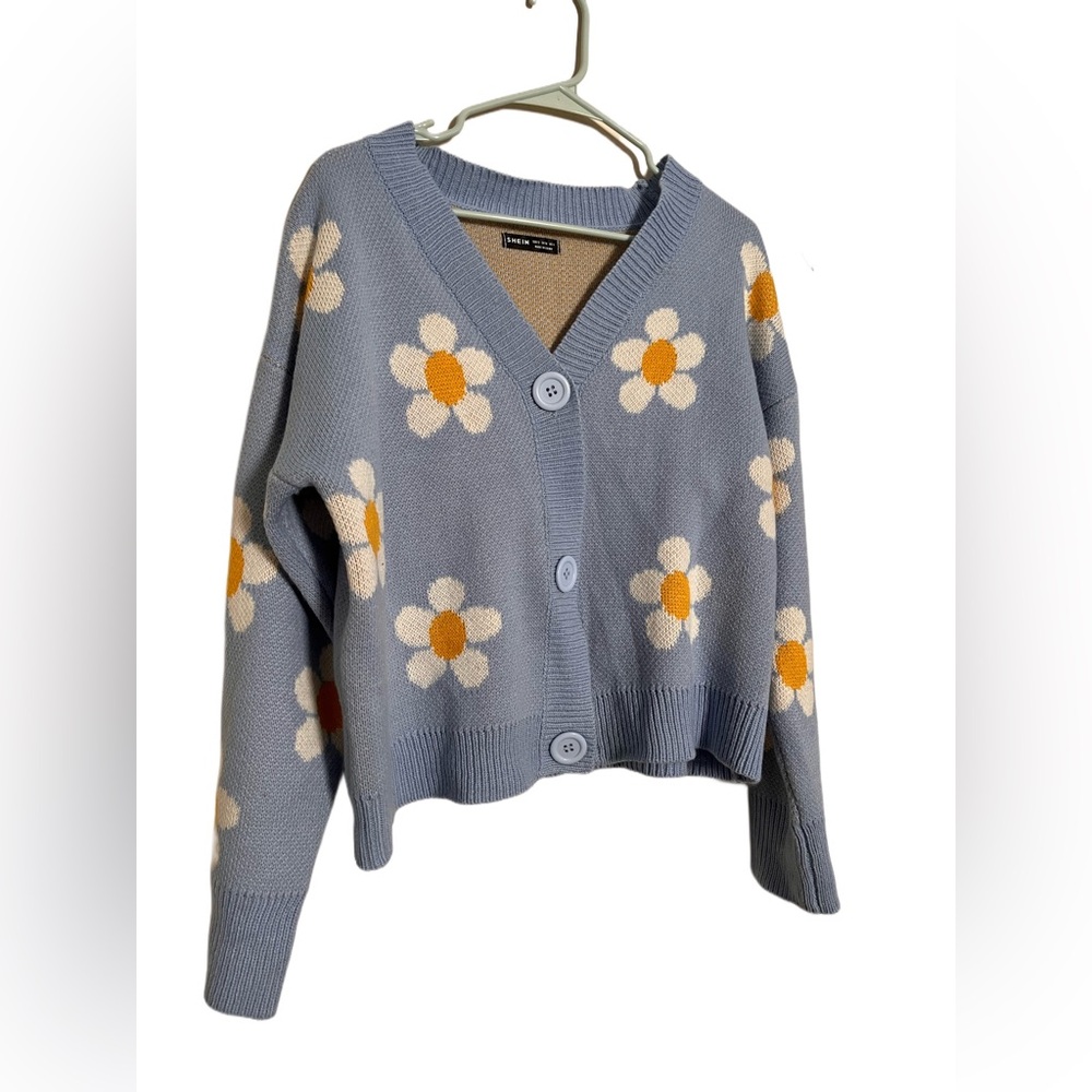 Shein Floral Cardigan Sweater